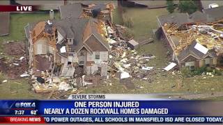 Homes in Rockwall destroyed during overnight storms