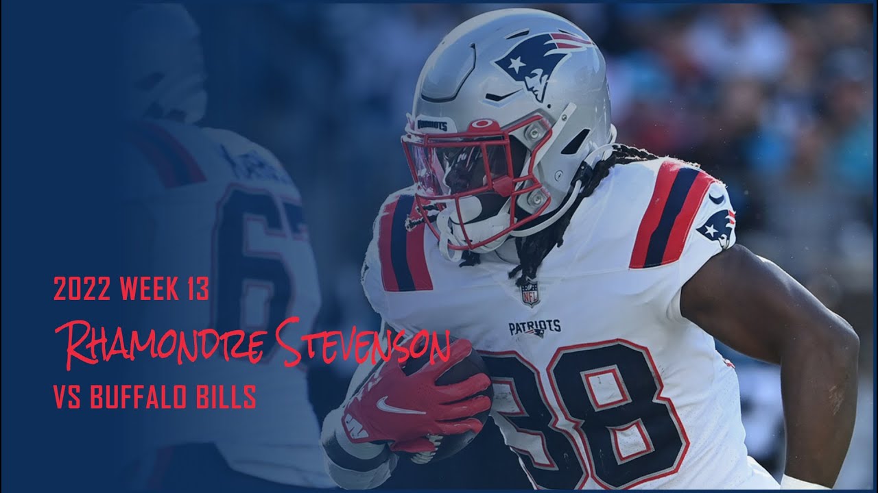 Rhamondre Stevenson RB New England Patriots | Every Play | 2022 Week 13 ...