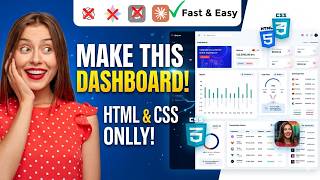 How to Make Admin Panel Dashboard Website using HTML and CSS with Claude