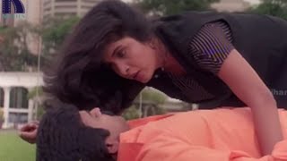 Ramya Krishna Fell Down On Brahmaji - English Pellam East Godavari Mogudu Movie Scenes