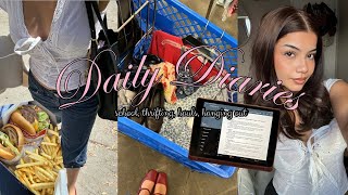 Daily Diaries 🌸 day in my life: school morning, thrifting, work day, hauls 🧸🩷👼🏻✨