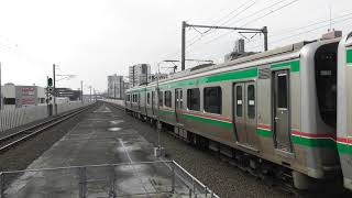 東北本線　７０１系+Ｅ７２１系０番台　仙台行き　長町駅到着