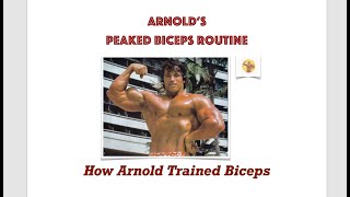 How Arnold Trained His Arms | Arnold's Peak Biceps Routine | Arnold Arm Workout