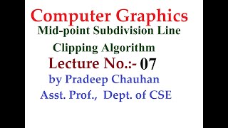 Mid Point Sub division Line Clipping Lecture 07