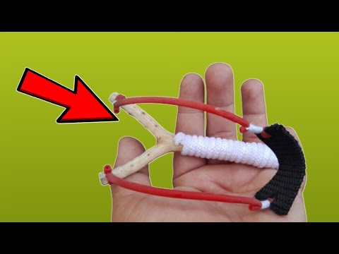 HOW TO MAKE POWERFUL SLINGSHOT FROM TWIG - HOW TO MAKE AN EASY MINI ...