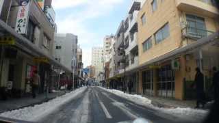 除雪、凍結、道路状況、小岩区役所通り（車載動画）江戸川区Tokyo,Japan.