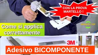 Come si applica l'adesivo strutturale bicomponente 3M ...tiene fino a 500 Kg/cm² !!!