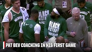 Patrick Beverley coaching during huddle IN HIS FIRST GAME with the Bucks | NBA on ESPN