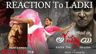 REACTION to Rgv's  LADKI Trailer|first Indian martial arts film|#rgv|#rgvspark|telugureaction|#pooja