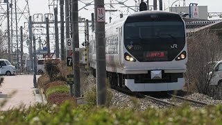 JR東日本 大糸線 穂高走る 特急 あずさ E257系 南小谷行き 2016 4