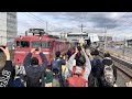 pp運転🙌【カシオペア紀行 上野〜神立間昼行ツアー団臨】神立駅で国鉄ef81形81号機（お召塗装機）＋e26系12両＋ef81形95号機（虹釜）とムコナがコラボするシーン（9024レ）2025.1.5