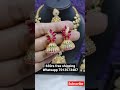 beautiful kemp jhumkas earrings 1 gram gold youtubeshorts shorts jhumkas