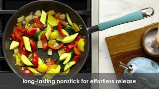 Ecolution Easy Clean Nonstick Cookware Set, Safe  and Pans Set, Comfort Grip Handle, Ultimate Food