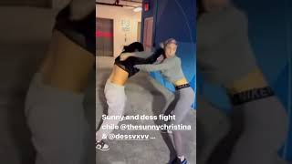 SunnyChristina and deluludes Sunny & Des fight