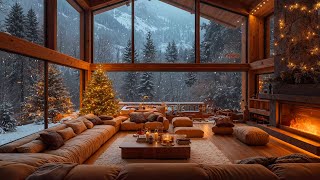 Relaxing with Cozy Christmas Jazz Instrumental Music 🎄  Warm Fireplace Sounds at Christmas Ambience