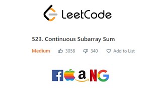 Leetcode 523 || Continuous Subarray Sum || Leetcode Daily Medium|| Hashing || Java