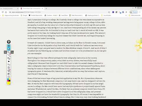 How does Steve Jobs use ethos in his speech?