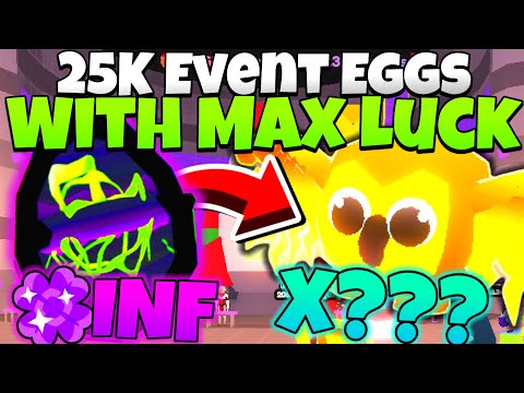 Opening 25,000 Event Eggs With Max Luck [Arm Wrestling Simulator]