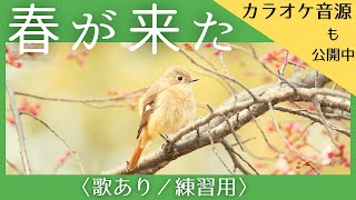 春が来た（歌あり／練習用）★カラオケ音源も公開中★童謡唱歌を歌おう♪