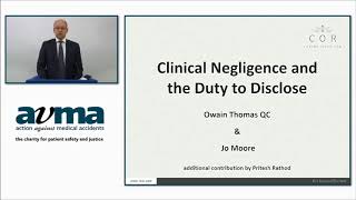 Clinical Negligence and the duty to disclose