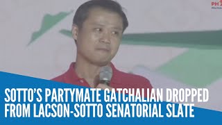 Sotto’s partymate Gatchalian dropped from Lacson-Sotto senatorial slate