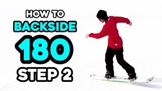 怎样内转180度　第2步 - Snowboarding spin Backside 180