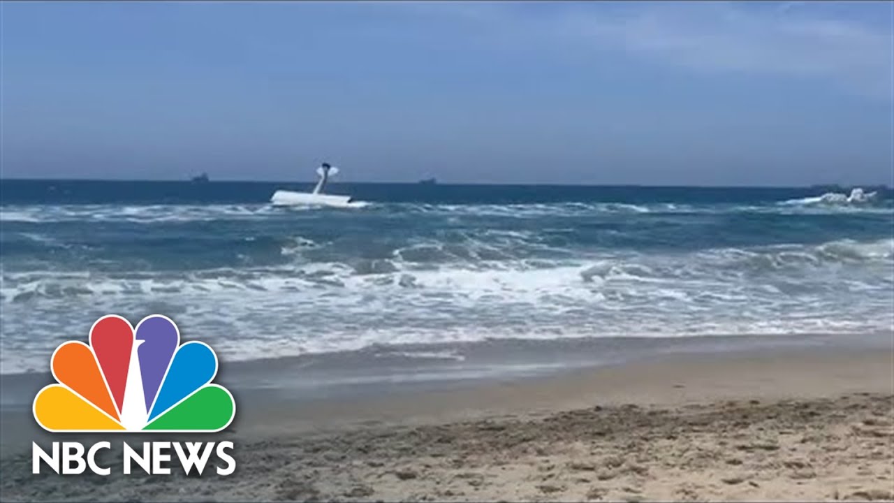 Watch: Video Shows Small Plane Crash Into Ocean Off California Beach ...