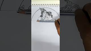 Radha Krishna 🙏 Drawing | #shorts #viral #drawing #status