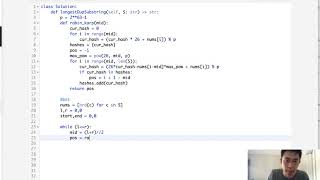 Leetcode - Longest Duplicate Substring (Python)