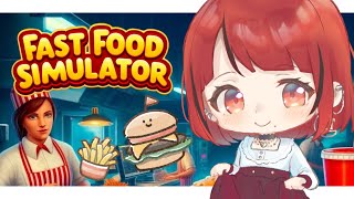 【Fast Food Simulator】ハマり過ぎ注意⚠️ファーストフード経営シミュレーションゲーム🍔【#JPVTuber】#月夜きらり