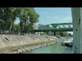 green water color of the danube river at bratislava slovakia