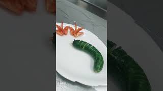 Snake cucumber & Butterfly tomato art