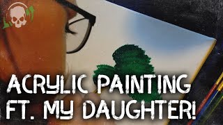 Acrylic 'Paint a Landscape' Challenge (featuring my daughter!) - Part 1 of 2