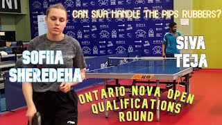 Sofiia SHEREDEHA [UKR] vs Siva Teja [1185] - Qualifications Round - Ontario Nova Open - 21 May 2023