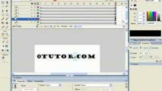 Text floating effect in flash video tutorial