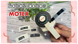 Review \u0026 How to use MOTEX label maker | Cheap manual Label maker | Motex E101