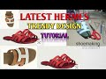 How to make this HERMES latest trendy slippers design #shoemaking #beginners