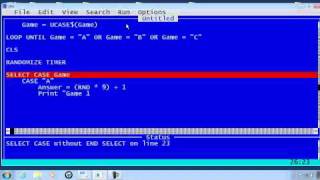 QBasic Tutorial 14 - Guess My Number Guessing Game - QB64