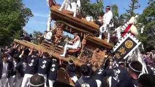 平成30年 堺市陶器地区 だんじり祭 山本の宮入 陶荒田神社境内より