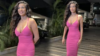 Poonam Pandey turns heads in Andheri, rocking a stunning pink dress! 💖✨