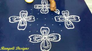 Rangoli art designs with 9 to 1 interlaced dots |easy rangoli kolam | rangoli designs |