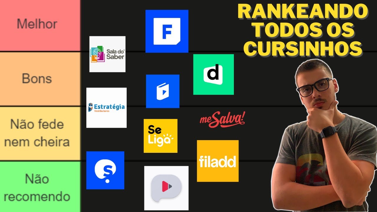 TIER LIST DOS CURSINHOS PARA O ENEM - QUAL É O MELHOR?? - YouTube