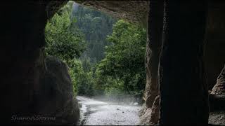Sleep Inside a Cave during a Thunderstorm - 2 hours Rain Sounds for Sleep, Study, Relaxation