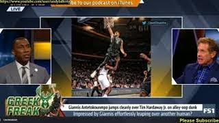 How impressive was Giannis dunk over Tim Hardaway Jr? (2018 NBA) Bucks vs Knicks
