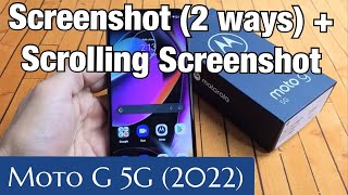 Moto G 5G (2022): How to Take Screenshot & Scrolling Screenshot (2 Ways)
