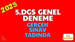 5. DGS GENEL DENEMESİ(Türkçe+Matematik) (GERÇEK SINAV AYARINDA) #dgs