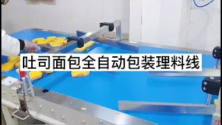 吐司面包全自动包装理料线 烘焙食品面包自动包装机Automatic packaging line for toast and bread