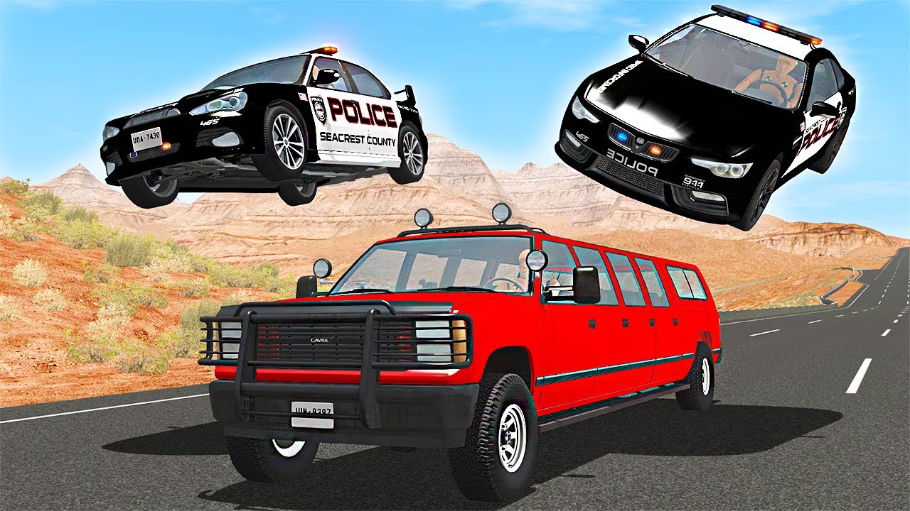 Cars Vs Police Chases – BeamNG.Drive - YouTube