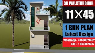 11 by 45 best house plan # 11 *45 small home design # 11x45 3d house plan