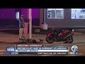 Motorcyclist hurt in overnight crash